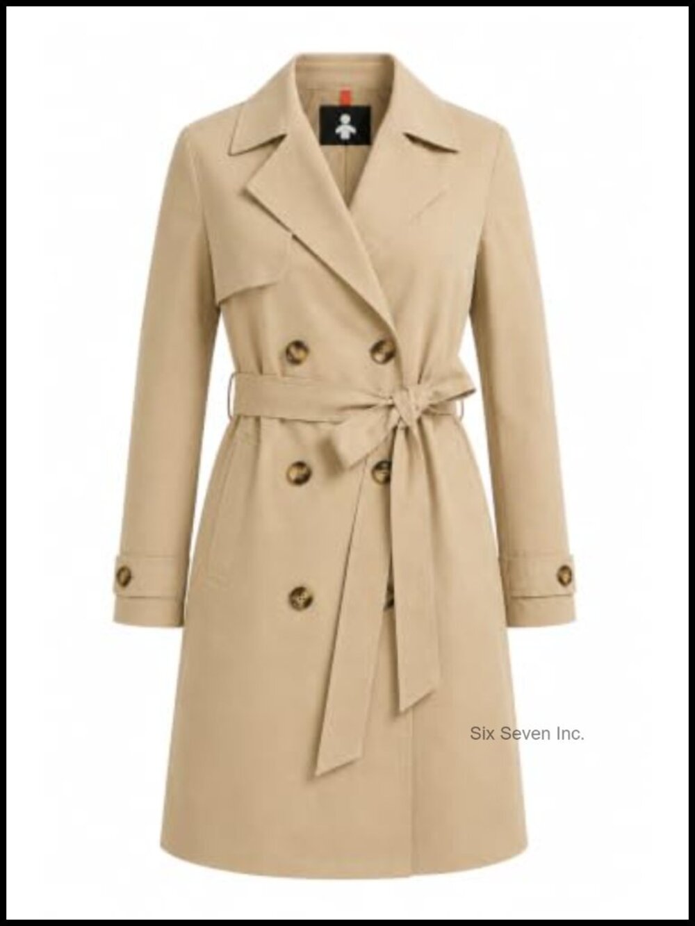 Orolay CHIIONE Women's Waterproof Trench Coat Long Double Breasted Belted Rain